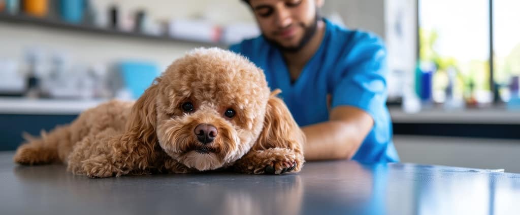 Pudel beim Tierarzt